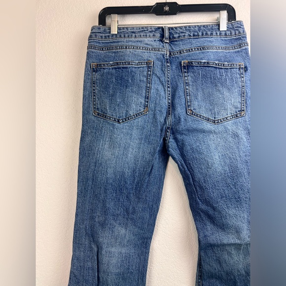 Anthropologie Pilcro Flare Bootcut Distressed Blue Jean Size 30 - Picture 4 of 10